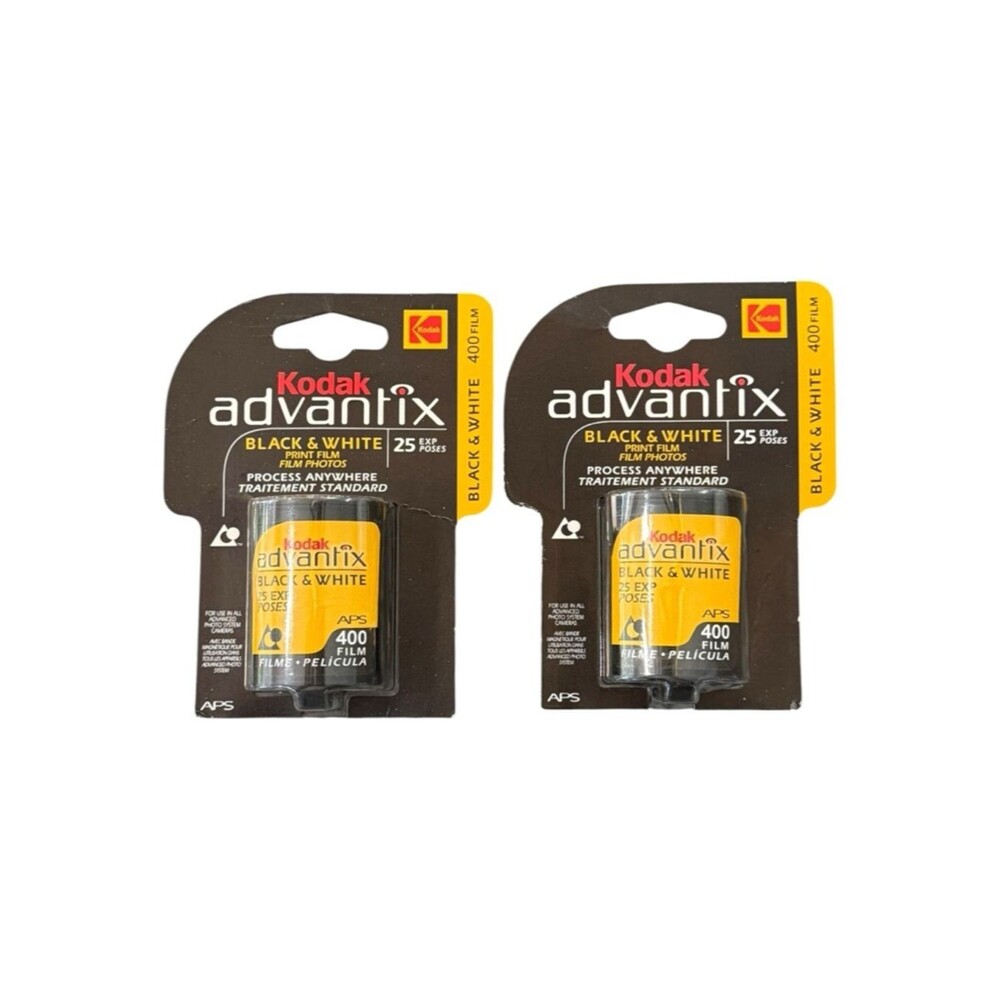 Kodak Advantix Vintage Black & White APS Film 400 ISO 25 Exp | Lot of 2 | Seale